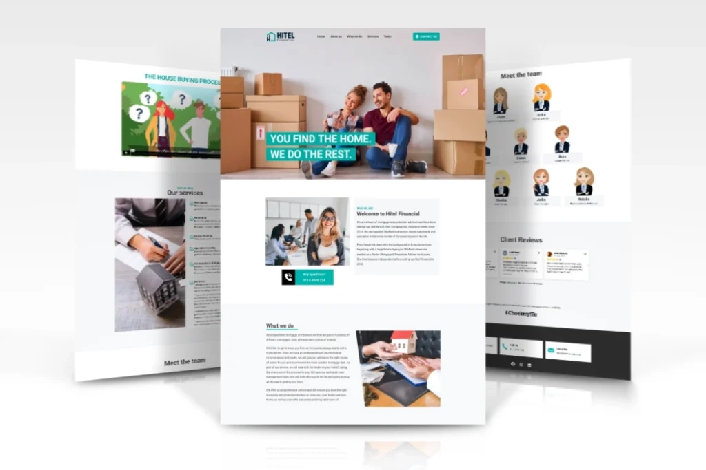 Financial services website design and development for Hitel Financial